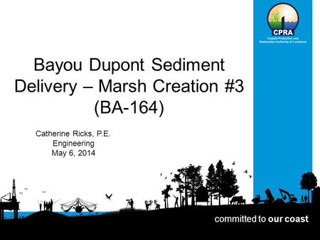 Bayou Dupont Sediment Delivery – Marsh Creation #3 (BA-164)