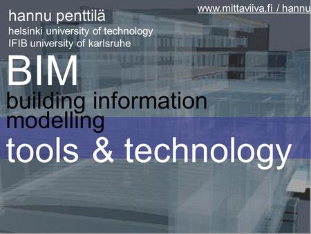 BIM building information modelling tools & technology