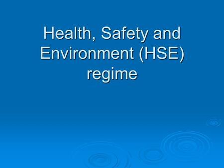 Health, Safety and Environment (HSE) regime. Safe Job Analysis (SJA)  Safe job analysis must be made for all analytical operations representing any danger.