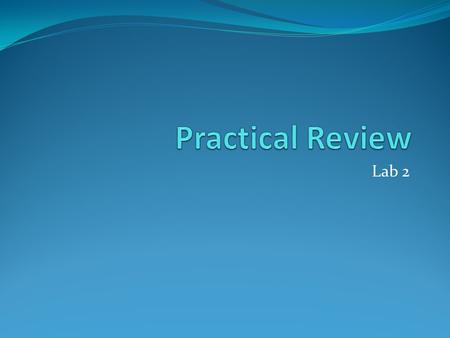 Practical Review Lab 2.