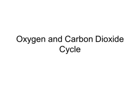 Oxygen and Carbon Dioxide Cycle. Bell work WS How Cells Work: Respiration Go over above WS Pass in Venn Diagram.