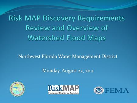 Northwest Florida Water Management District Monday, August 22, 2011.
