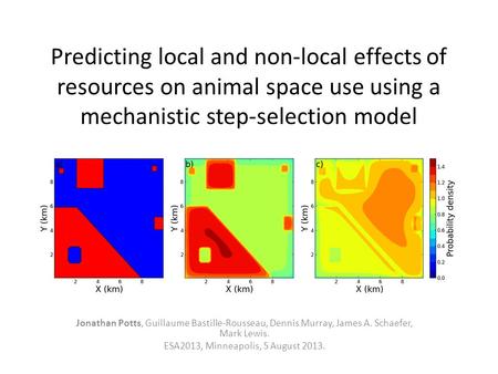 Predicting local and non-local effects of resources on animal space use using a mechanistic step-selection model Jonathan Potts, Guillaume Bastille-Rousseau,
