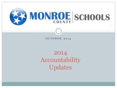 OCTOBER 2014 2014 Accountability Updates. Annual Measurable Objectives Achievement AMOs Achievement Gap Closure AMOs Subgroup Improvement All AMOs are.