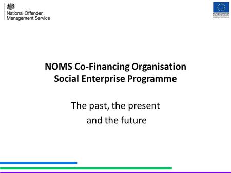 NOMS Co-Financing Organisation Social Enterprise Programme