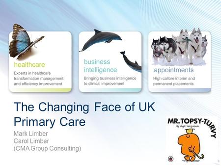 The Changing Face of UK Primary Care Mark Limber Carol Limber (CMA Group Consulting)