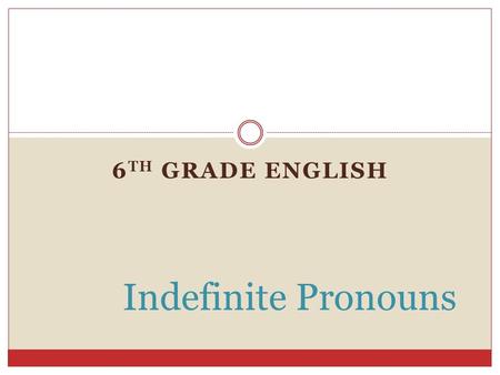 6 TH GRADE ENGLISH Indefinite Pronouns. First, what are Pronouns? Pronoun: A word that takes the place of a noun or a group of words acting as a noun.
