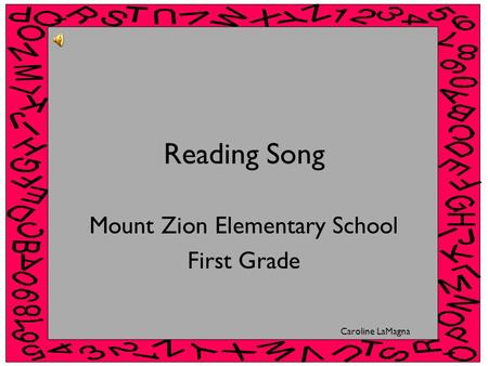 Mount Zion Elementary School First Grade Caroline LaMagna