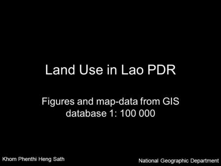 Figures and map-data from GIS database 1: