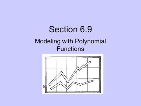 Modeling with Polynomial Functions