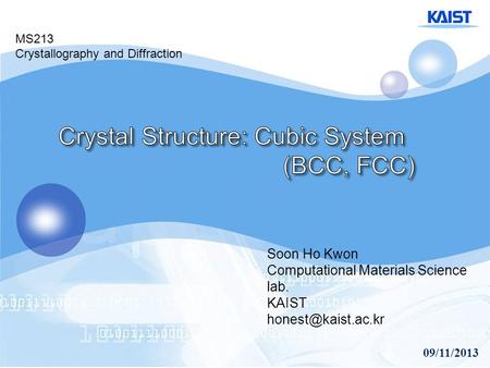 Crystal Structure: Cubic System (BCC, FCC)