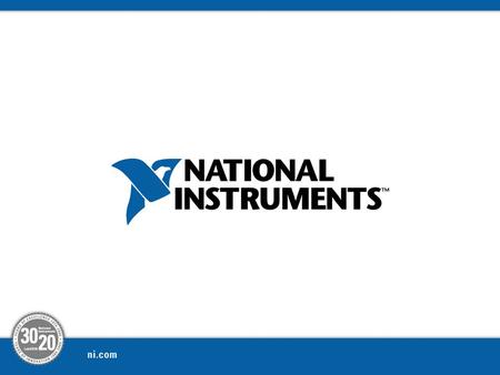 National Instruments FRC Robot Modeling Toolkit Topics: The Big Picture: “The V-Digram Design Process” Applying the “V” to Robotics Introduction to LabVIEW.