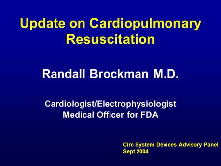 Update on Cardiopulmonary Resuscitation