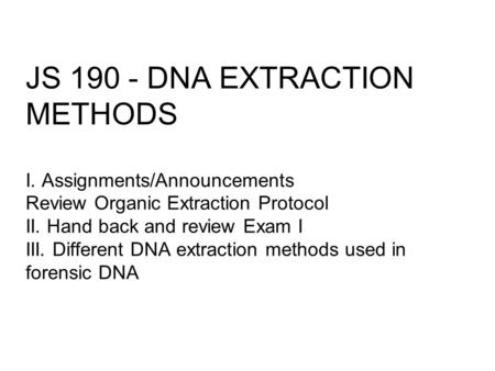 JS DNA EXTRACTION METHODS I