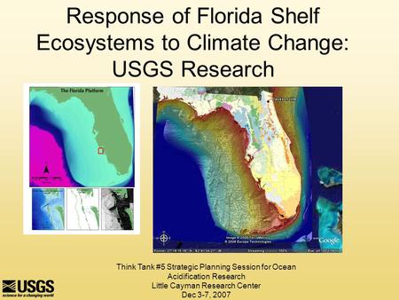 Think Tank #5 Strategic Planning Session for Ocean Acidification Research Little Cayman Research Center Dec 3-7, 2007 Response of Florida Shelf Ecosystems.