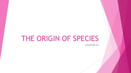 THE ORIGIN OF SPECIES CHAPTER 24.