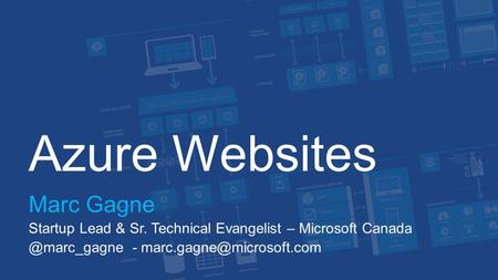 Azure Websites Marc Gagne Startup Lead & Sr. Technical Evangelist – Microsoft -