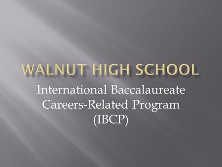 International Baccalaureate Careers-Related Program (IBCP)