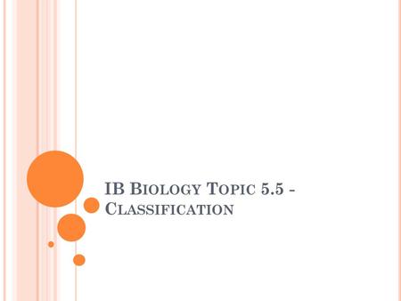 IB Biology Topic Classification