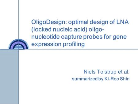 Niels Tolstrup et al. summarized by Ki-Roo Shin