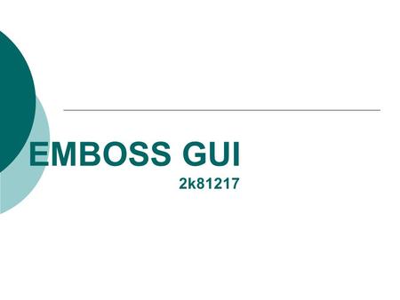 EMBOSS GUI 2k81217. EMBOSS