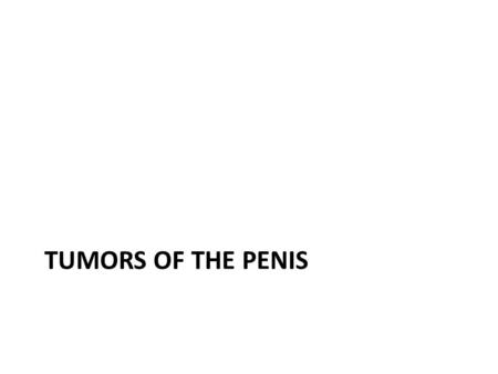 Tumors of the penis.