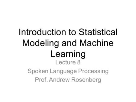 What is Statistical Modeling