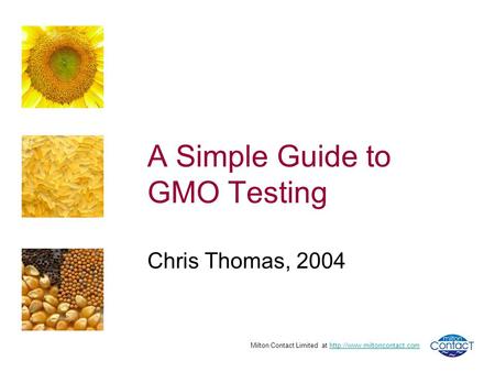 A Simple Guide to GMO Testing