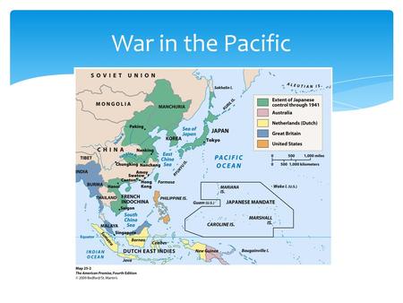 War in the Pacific.  1931 invasion of Manchuria with plans to take southeast Asia  1937 capture Nanking, embarking on deadly rampage killing 200,000.