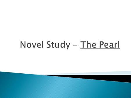 Novel Study - The Pearl.