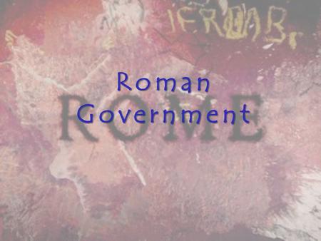 RomanGovernment. Political Structure The Roman Republic was organised much like our modern political system. Since the Romans did not want one man to.
