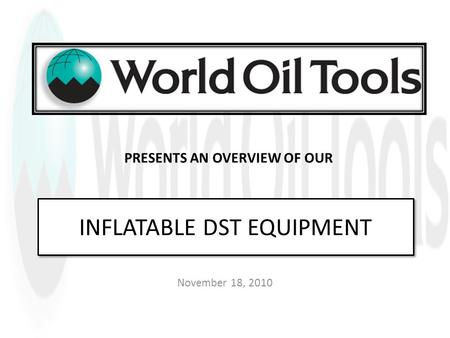 INFLATABLE DST EQUIPMENT