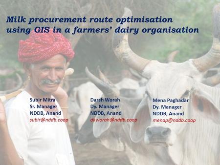 Milk procurement route optimisation