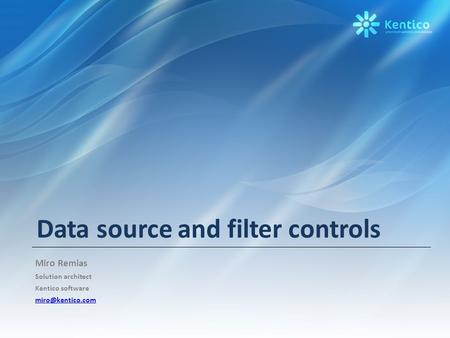 Data source and filter controls