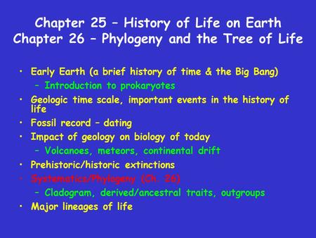 Early Earth (a brief history of time & the Big Bang)