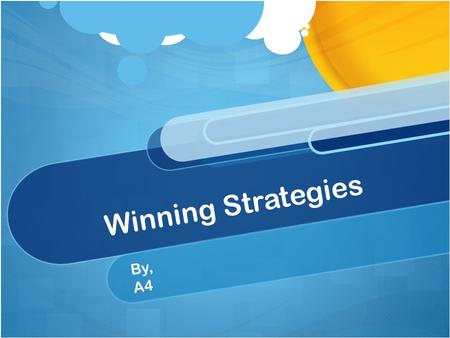 Winning Strategies By, A4. Contents Overview of Balanced Scorecard Advantages of Balance Scorecard Disadvantages of Balance ComparisonVision Usage of.