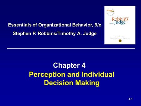 Perception and Individual Decision Making