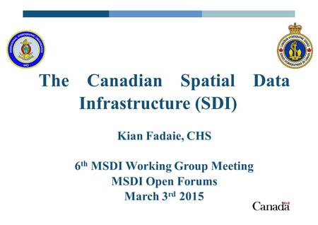 6th MSDI Working Group Meeting