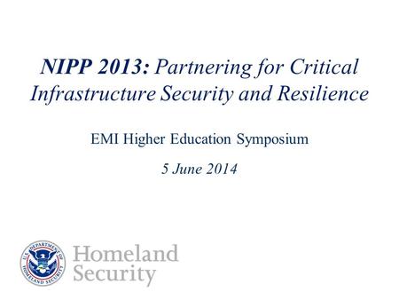 EMI Higher Education Symposium 5 June 2014