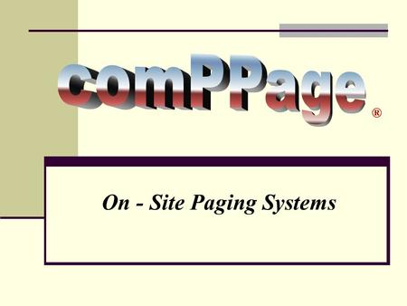 On - Site Paging Systems
