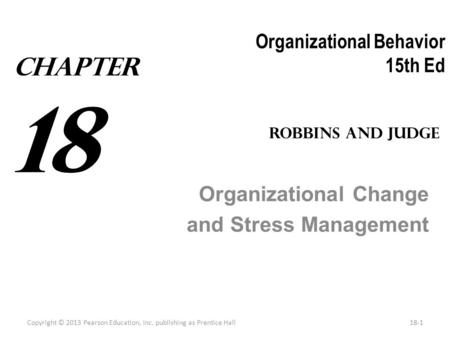 Organizational Behavior 15th Ed