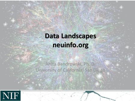 Data Landscapes neuinfo.org Anita Bandrowski, Ph. D. University of California, San Diego.