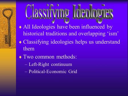 Classifying Ideologies