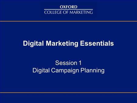 Digital Marketing Essentials