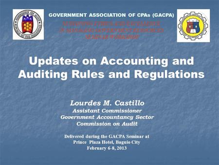 Updates on Accounting and Auditing Rules and Regulations
