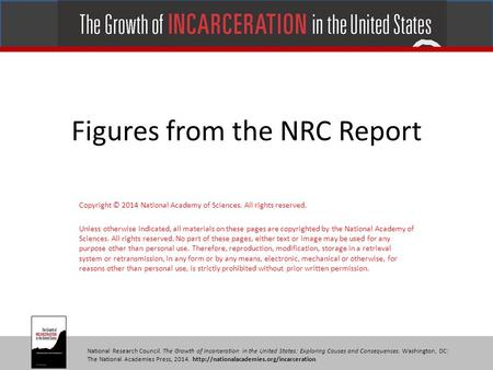 National Research Council. The Growth of Incarceration in the United States: Exploring Causes and Consequences. Washington, DC: The National Academies.