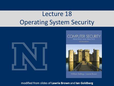 Lecture 18 Operating System Security