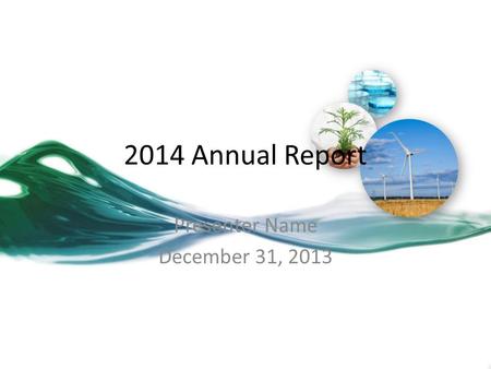 2014 Annual Report Presenter Name December 31, 2013.