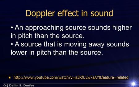 Doppler effect in sound