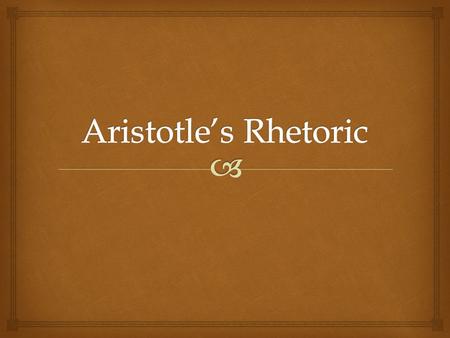  What do the people in your church think about rhetoric?